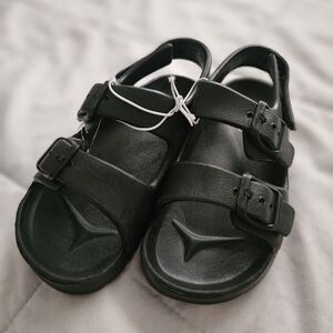 Black EVA birkenstock style toddler sandals